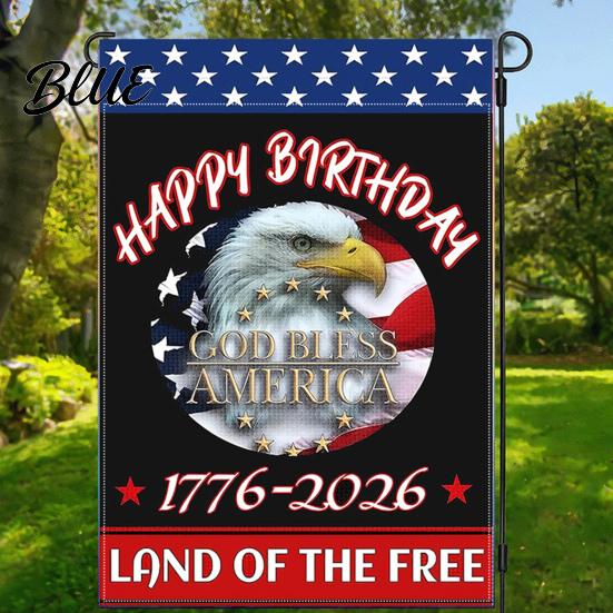 Porch Patriotic Flag 250th Anniversary America Garden 250 Years of Freedom Banner Red Gold Navy 4th July Yard Sign for Independence Day Memorial Gift