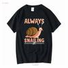 Always Snailing It T Shirt Shelled Gastropod Land Snail Slug For Lover Owner Long Or Short Sleeves Vintage Washed Graphic