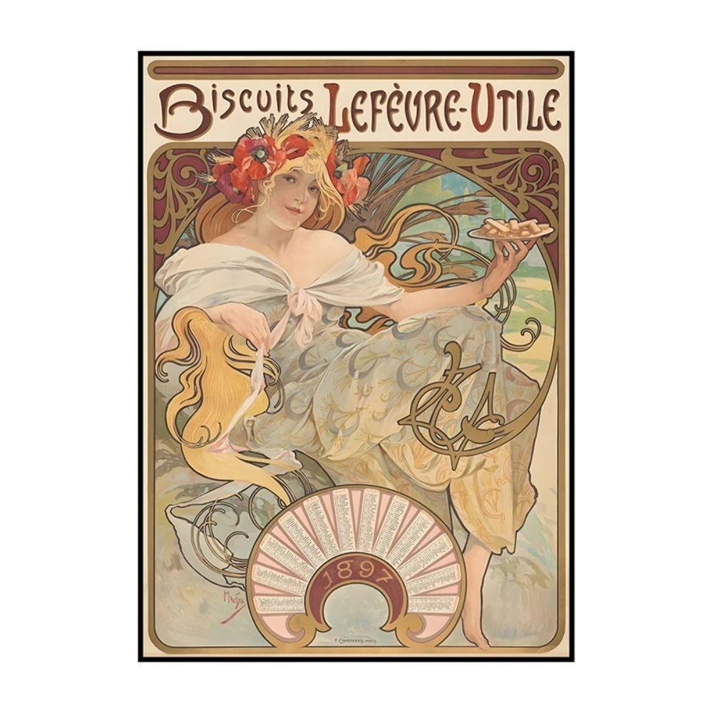 Vintage Art Nouveau Woman Tin Sign Retro Metal Panel Home Bar Cafe Decor