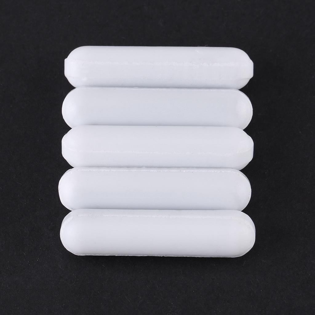 5pcs Type C White Color PTFE Stir Bar Laboratory Stirrer Flea Lab Spinner for Magnetic Mixer