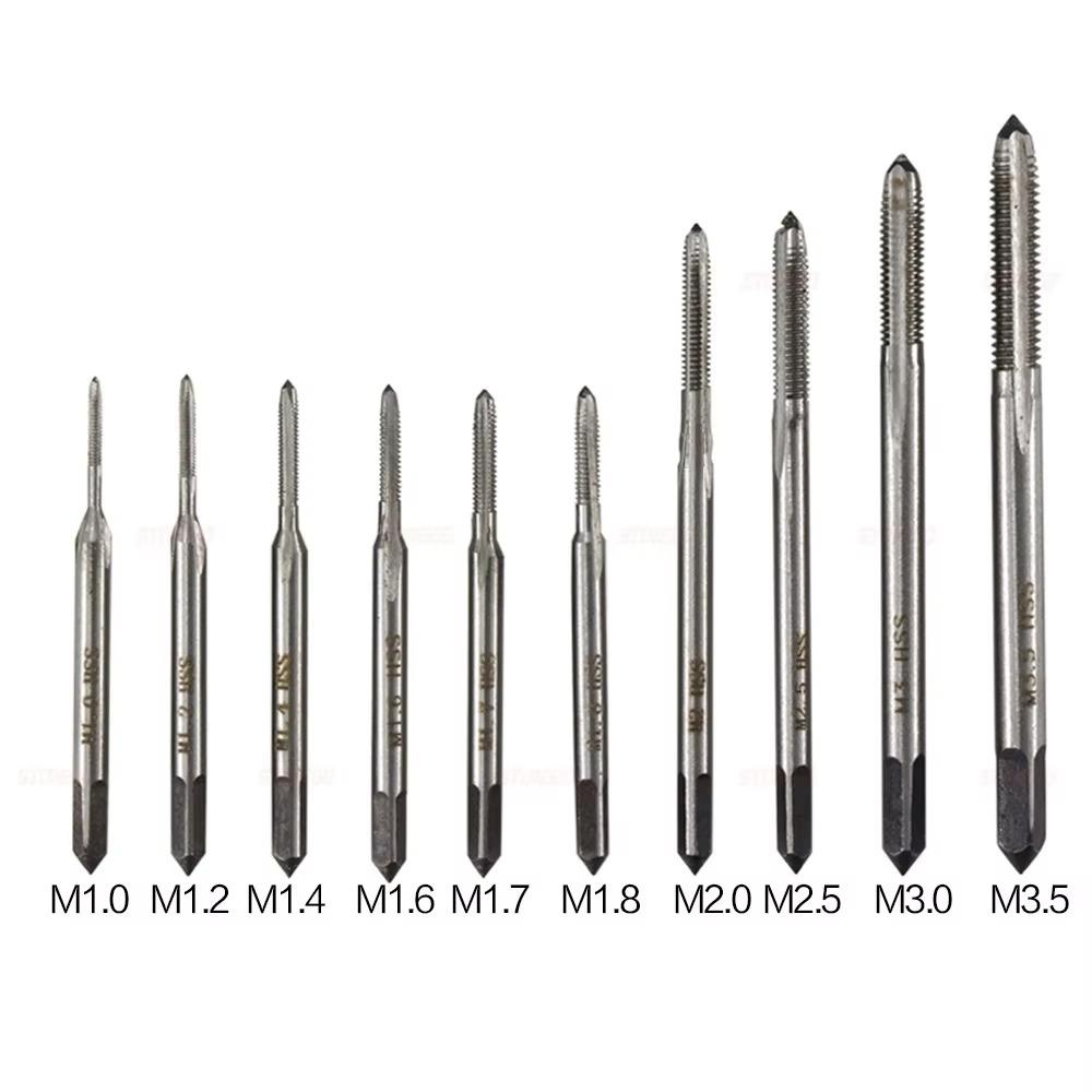 STONEGO 1/5/10PCS Titanium Coated Thread Tap Drill Metric HSS6542 Spiral Fluted Screw Tap M3/M4/M5/M6/M8