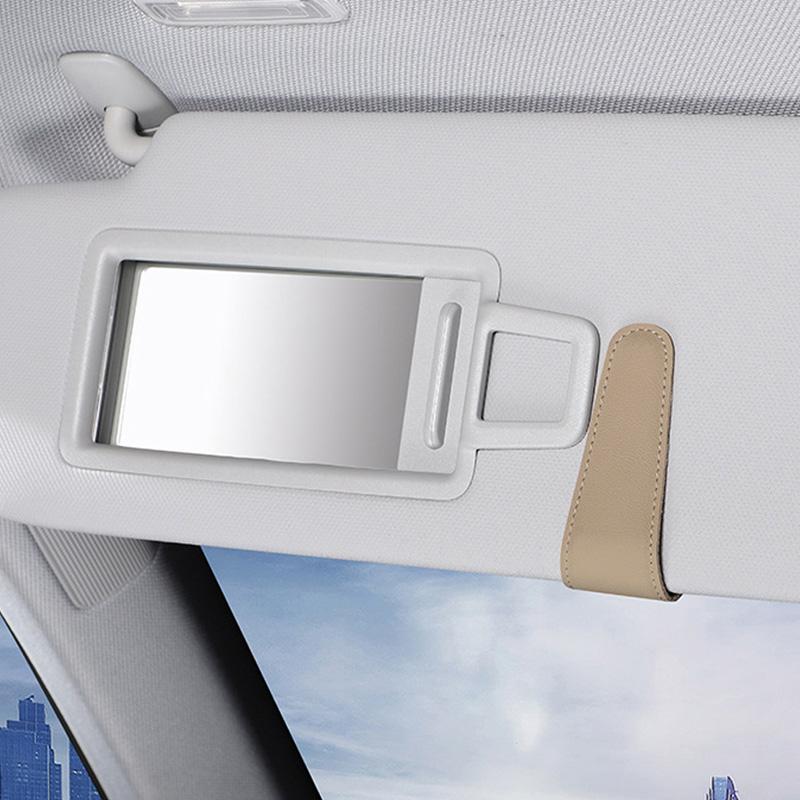 1pcs Cute Flower Universal Sunglasses Holders For Car Magnetic Leather Clip Cartoon Bear Auto Visor Glasses Hanger Box Interior