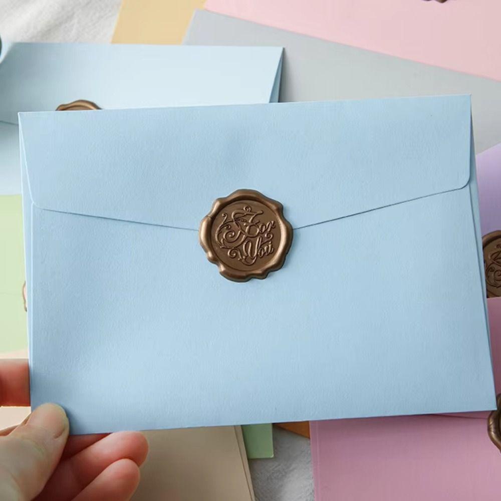 10Pcs New Steric Wax Seal Stickers DIY Self Adhesive Wedding Invitation Seal Decals Personalized Vintage Envelope Seal Stickers