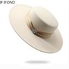 Französische Damen Weiß Schleife Satin Filz Fedora Hut Damen Bankett Elegant Formell Party Kleid Kappe 10CM Breiter Rand Kirchenhut
