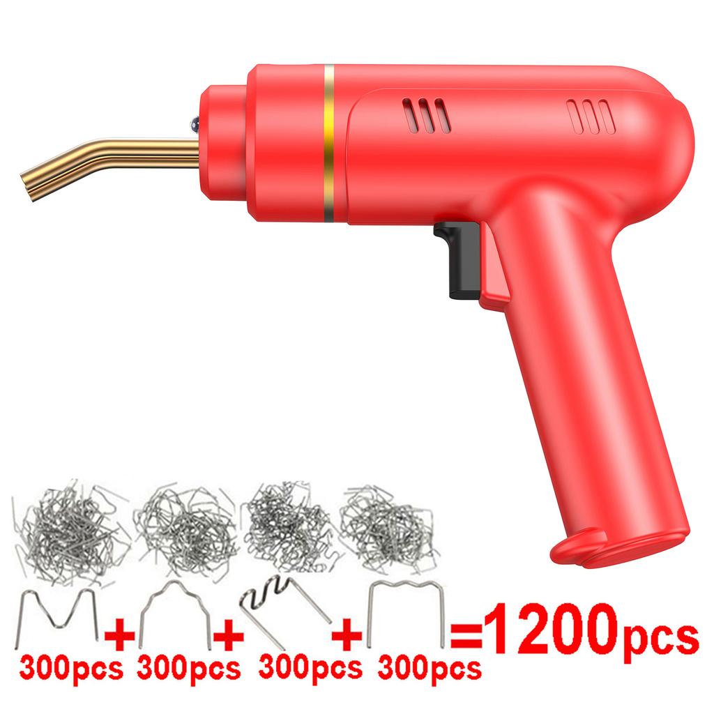 200W Cordless Plastic WeldeGun R Plastic Welding Kit 400/1200PCS Hot Stapler USB Rechargeable Bumper Repair Kit for Most Plastic