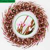 Heart-Shaped Valentine's Day Gypsum Bead Wreath for Door Decoration and Wedding Props