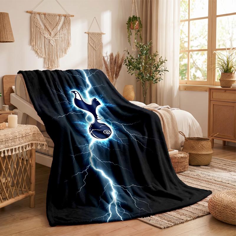 Tottenham Hotspur Print Flannel Blanket Soft Warm Sofa Bed Throw Blanket For Home Office Bedroom