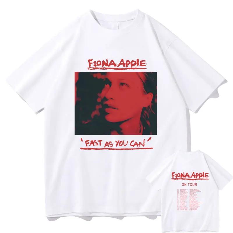 Fiona Apple Fast As You Can na Trasie Koszulka z Nadrukiem Letnia Moda Styl Rockowy Oversize Koszulki Mężczyźni Kobiety Vintage Streetwear Koszulki
