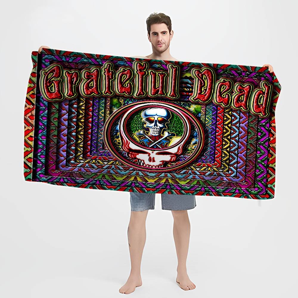 Psychedelic Rock G-Grateful D-Dead Band Big Microfiber Beach Towels Quick Dry Towel Sand Beach Towels Pool Towel for Travel