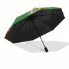 Chip and Dale Automatic Folding Umbrella - Simple 8-Rib Design, Bright Cartoon Pattern, Durable Iron Frame, Suitable For Travel, Outdoor, Be