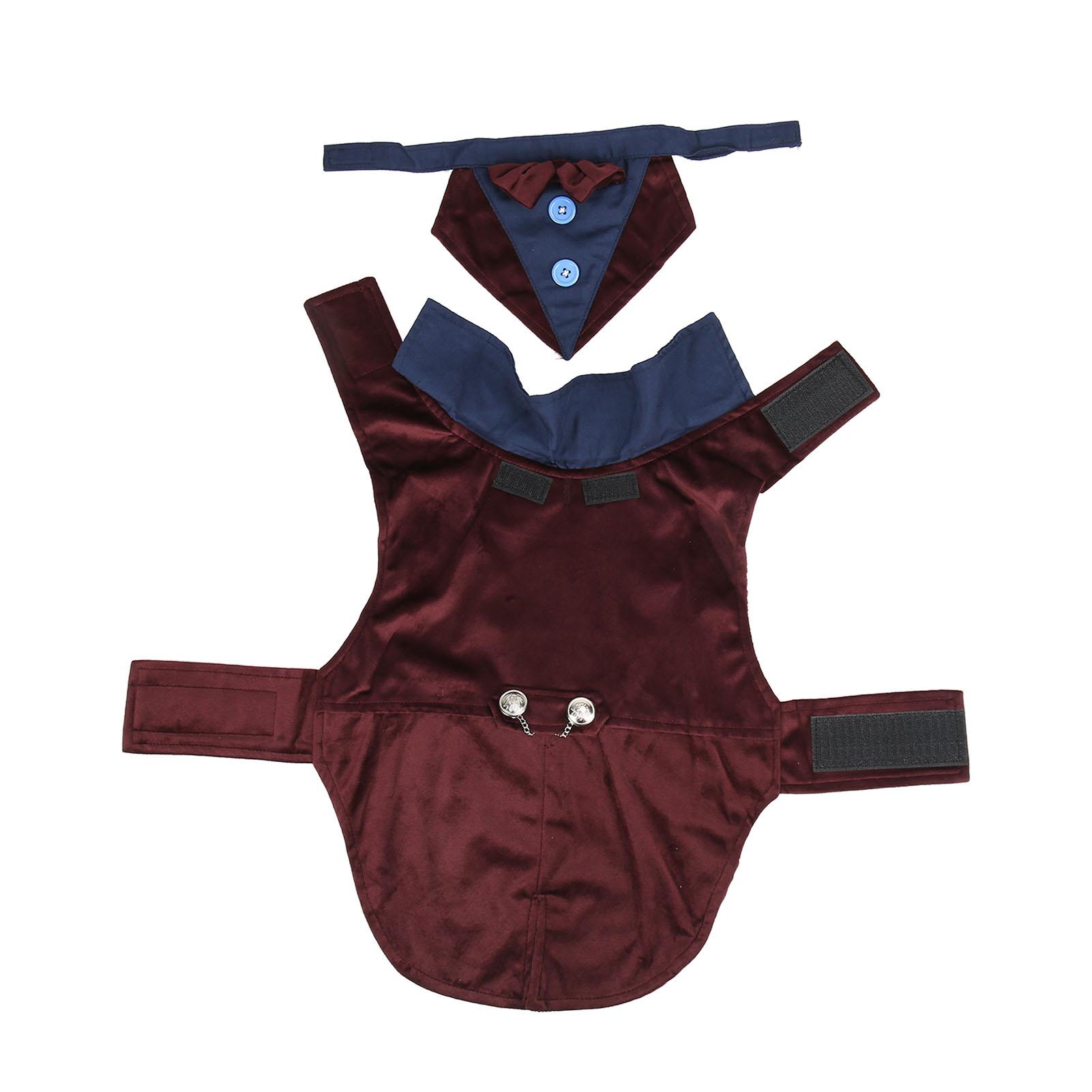 

Pet Formal Clothes Stylish Lightweight Exquisite Stitching Dog Bow Tie Suit Pet Wedding Shirt for Small Pets XL