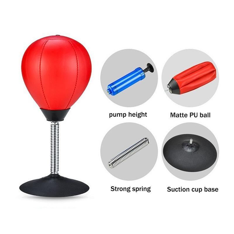 Bordsboxboll Med Sugpropp Skrivbordsboxningssäck Boxningsutrustning Barn och Vuxna Stresslindring Boxningsträning Motion