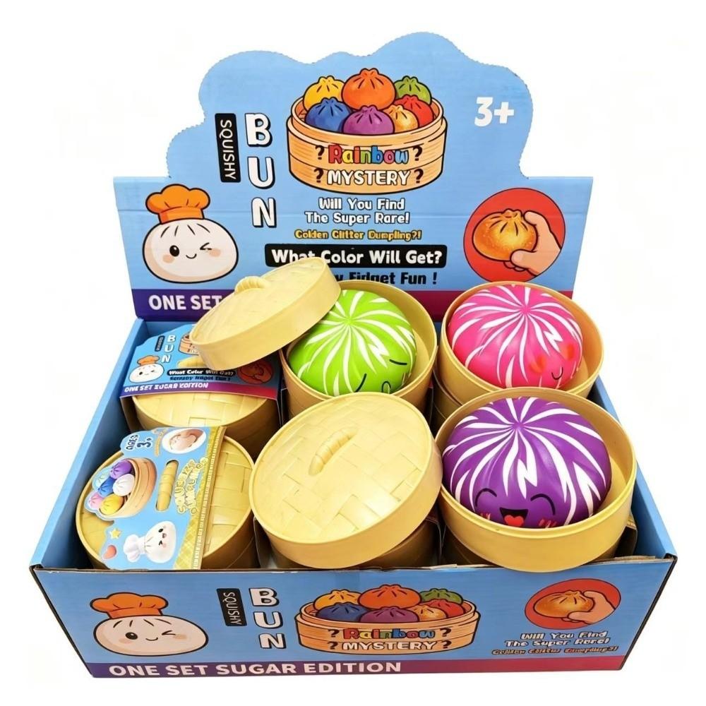 Slow Rebound Steamed Bun Squishy Toy Simulation Dumplings Steamed Bun Squeeze Toy Gift Giving