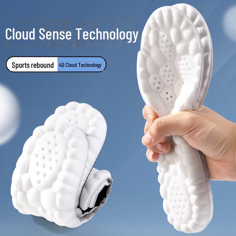 3D Cloud stélka: Antibakteriální, Prodyšné, Absorbující pot, Vysoce elastické boty tlumící nárazy pro badminton a běžné nošení.