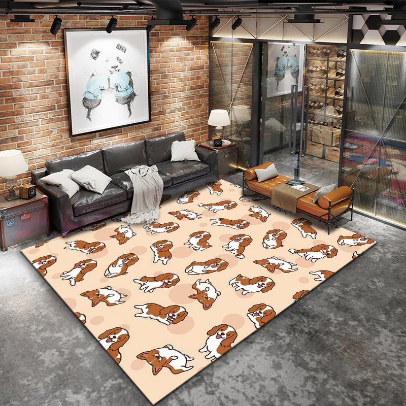Cute cartoon animal Pattern Square Carpet,Area Rug,Carpet Rug for Living Room Bedroom Sofa Playroom Decor,Non-slip Floor Mat,Holiday Birthday Gifts