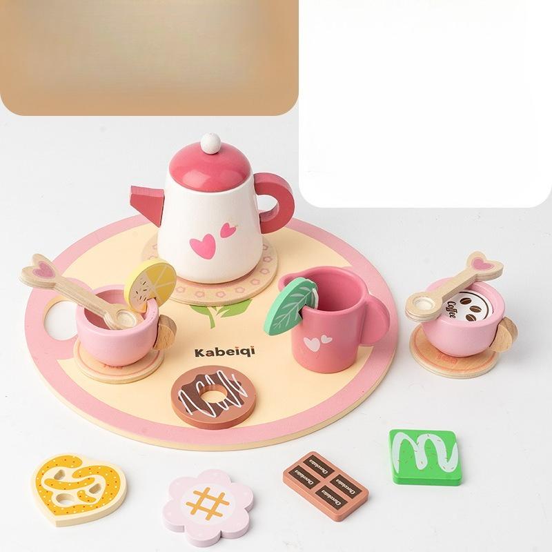 Wooden simulation ice cream cone ice cream small cart children s play toy