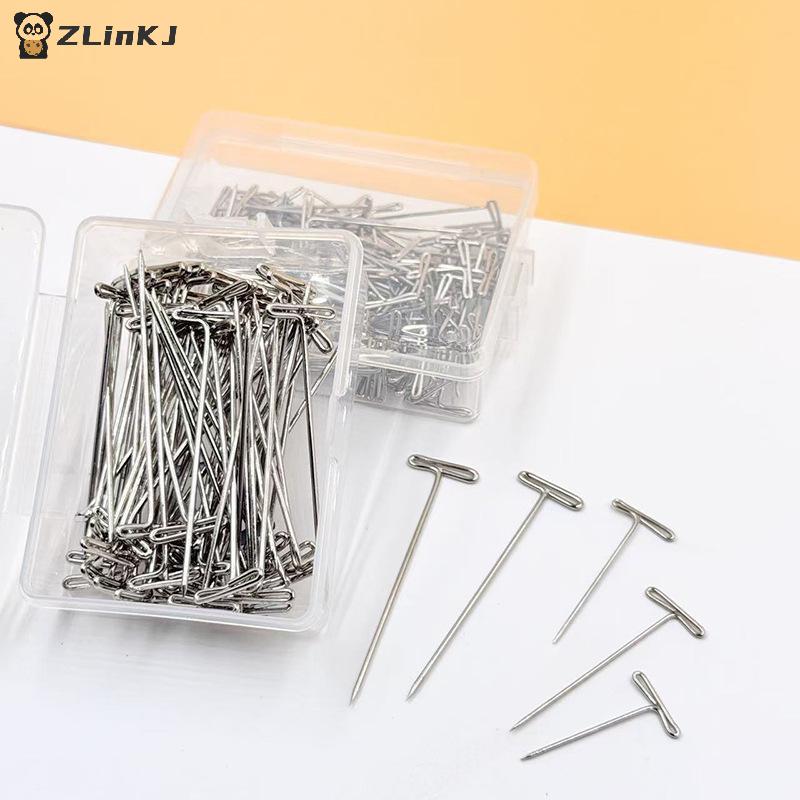50pcs/box DIY Wig Securing Pins, T-shaped Pins, Suitable For Knitting, Wigs, Sewing And Office Wall Decoration