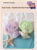Mini Turtle & Nesting Crab Plush Keychain - Marine Life Parent-Child Doll Set