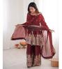 Women's Bollywood Salwar Suit Sharara Gown Dupatta Set Indian Designer Party Wear Fancy Heavy Suit
