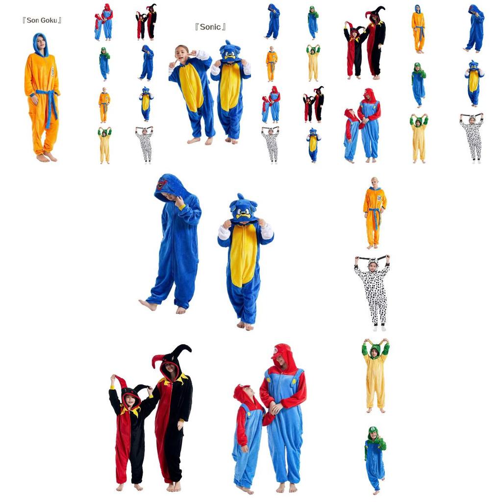 Kids' Cartoon Onesie Sleepwear Hooded And Long Sleeves