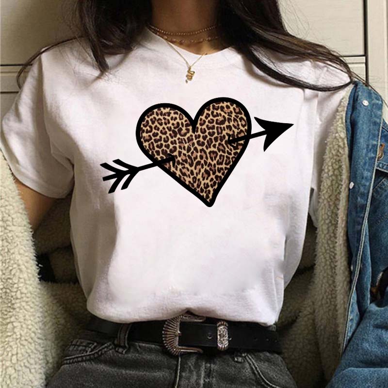 Leopard Mom Life Print Women T Shirt Short Sleeve Oversized Tshirt Ladies Clothing Fashion Kawaii Female Tee Tops Camisetas Muje