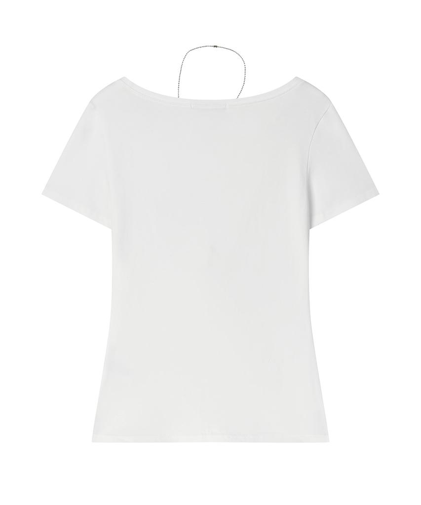 ILLIO White-Python Cross Necklace T-Shirt