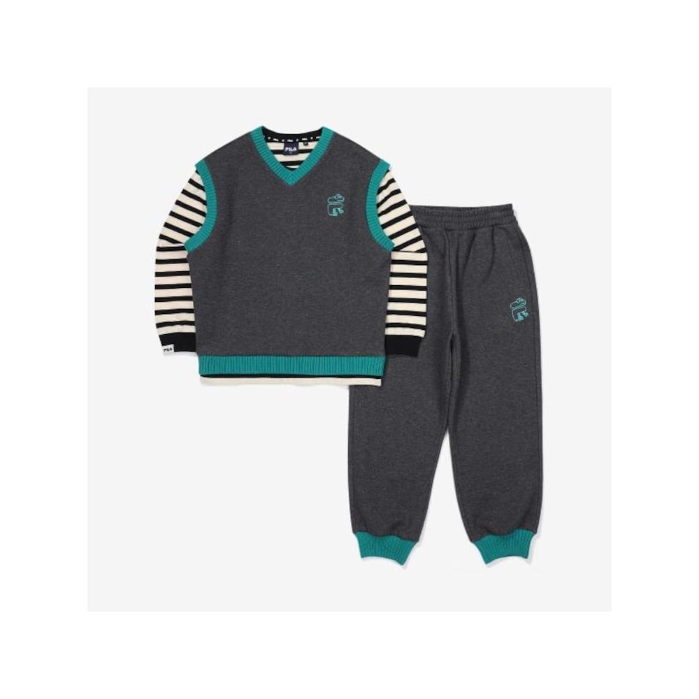 

[fila Kids] Essential+ Boys Best Set Fk2fsf3301m Dle q0zFk2fsf3301mDle DARKMELANGE/110