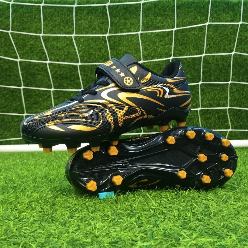 Small Size Velcro Football Shoes Boys and Girls Game Broken Nails Primary and Secondary School Students Free Lace-up Professional Training Shoes