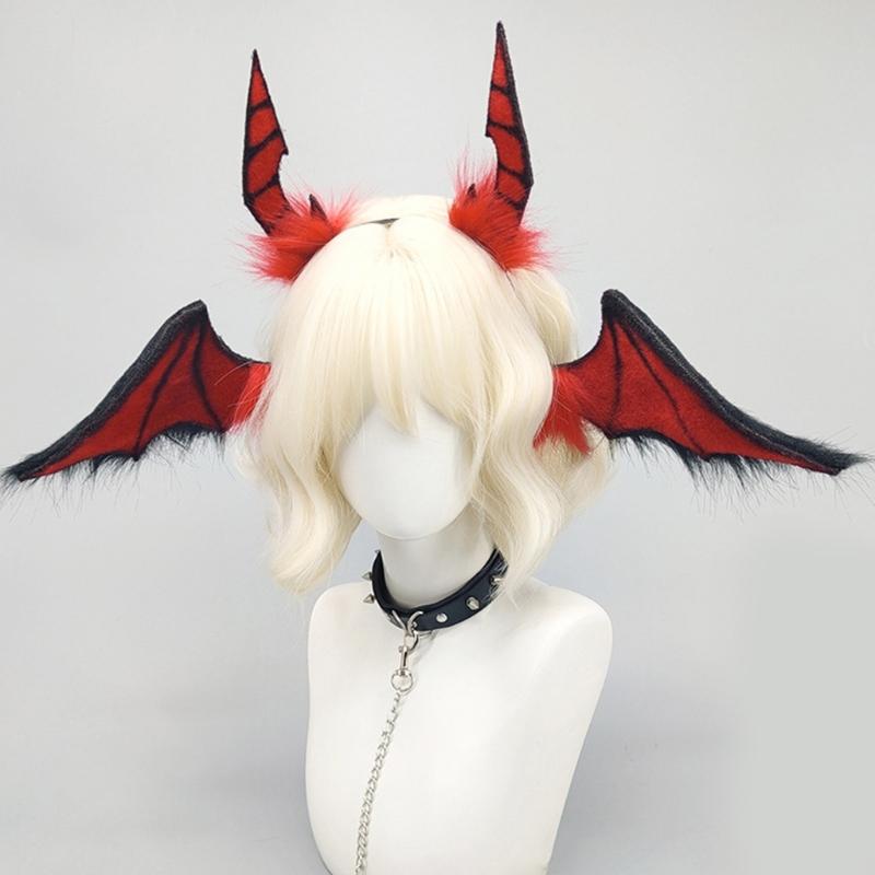 Bat Headbands Cosplay Devil Wing Hairbands Dark Headwear Makeup Washing Face Hairbands Birthday Party