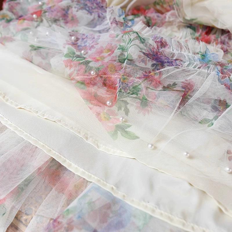 Dimanaf Jupes élégantes en mousseline de soie, taille élastique, plissée, maille, été 2025