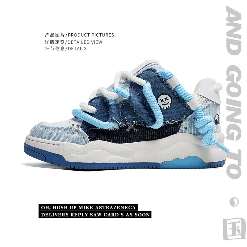 

6107 обувь черного рыцаря хлебная обувь хайстрит приливной бренд функциональная толстая базовая обувь мужская и женская пары повседневная приливной бренд нишевая обувь 44-Male size