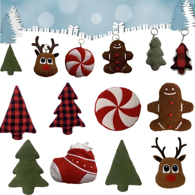 New Christmas Plush Tree Pillow Green Diamond Tree Design 30*21cm 110g