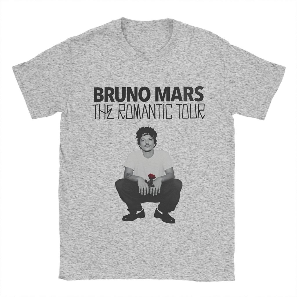Bruno Mars 2026 THE ROUnisexTIC TOUR Graphic Printed T Shirts for Unisex Women Pure Cotton Tee Shirt Clothes