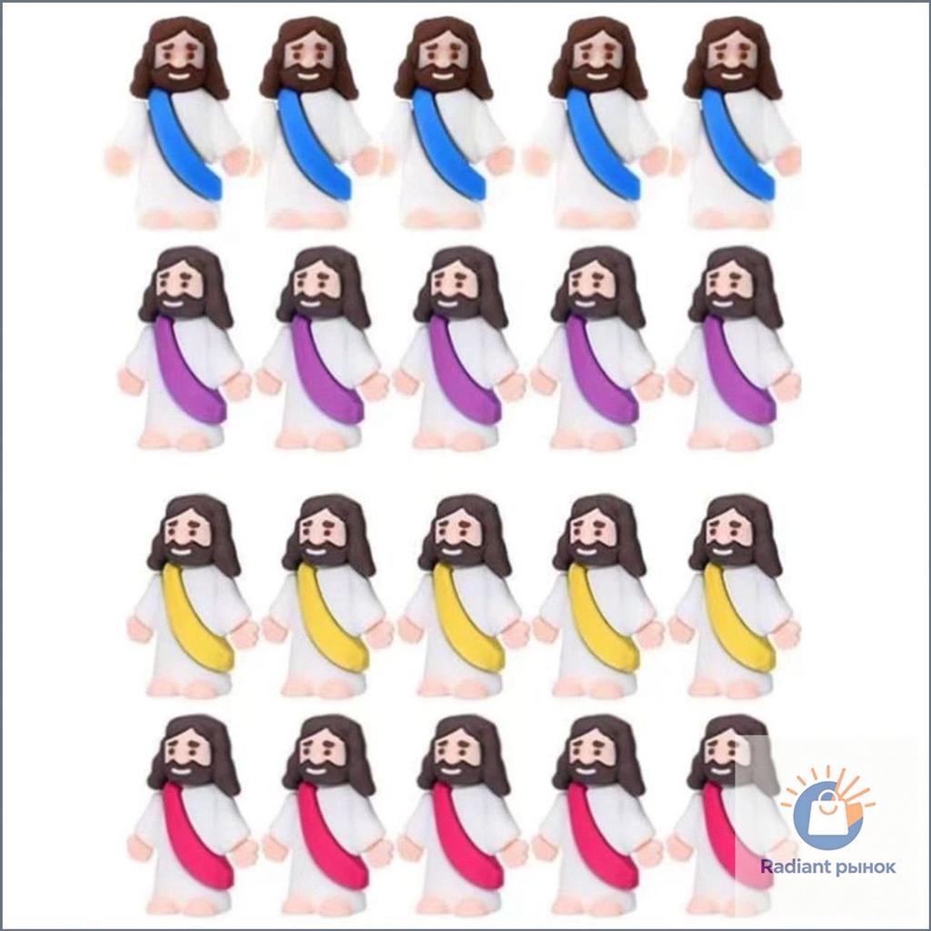 20pc Miniature Jesus Figurine Set Small Resin Religious Statues for Home Decoration Collectible Display