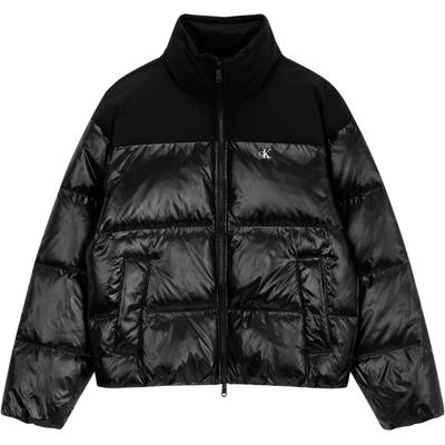 Loose Fit Zipper Long Sleeve Down Jacket Unisex Outerwear 4RE526G-UB1