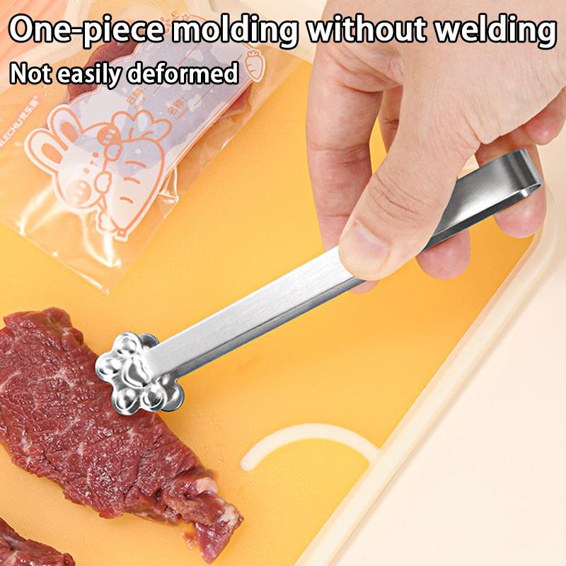 Stainless Steel Mini Food Clips For Sugar Cubes Ice Cube Tweezers Cute Baking Pastry Cake Decoration Candy Dessert Clips