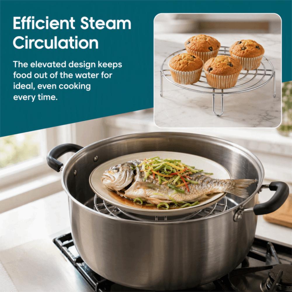 Stainless Steel Steamer Rack Round Cooling Rack Durable Pot Steamer Insert  Meal Prep