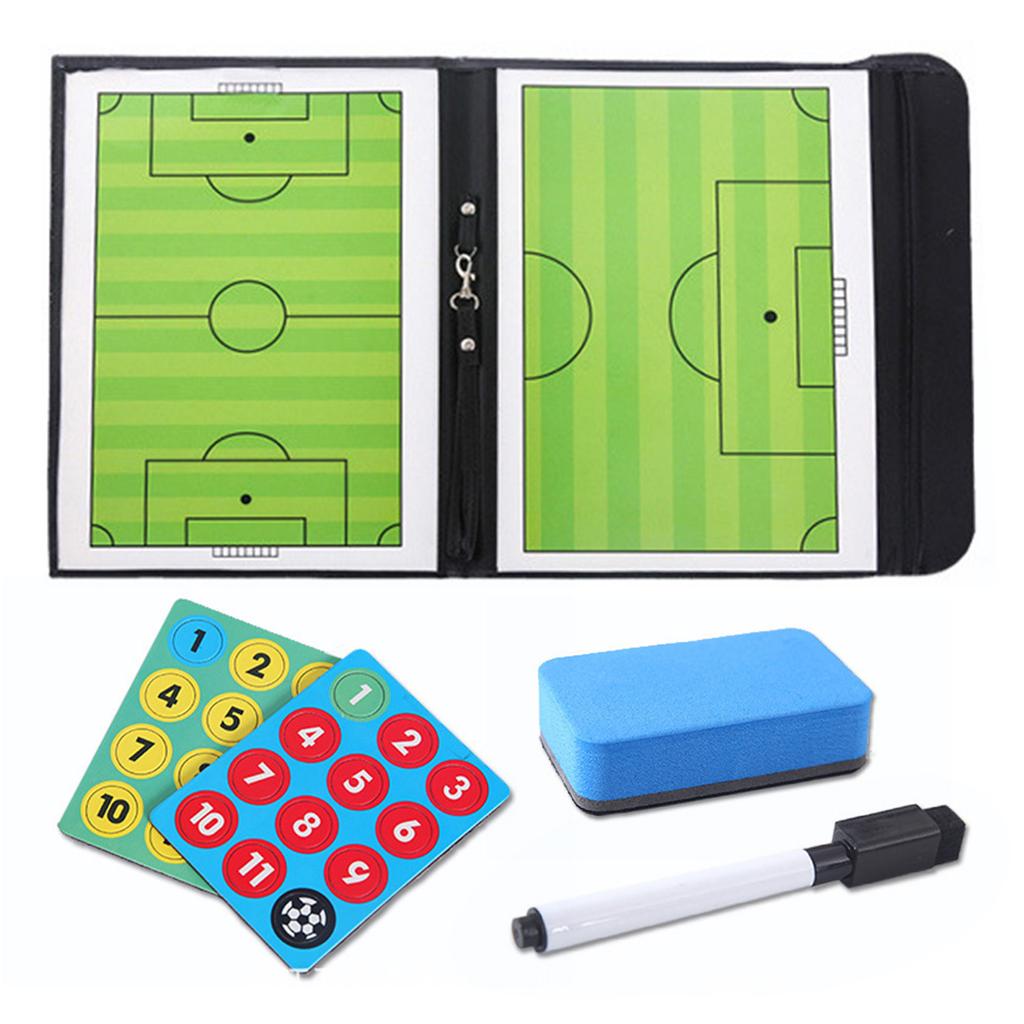Coach S Soccer Strategy Boards Magnetic Dry Erase Football Coaching Board Foldable Double Sided Soccer Clipboard