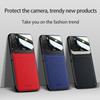 Leather Texture Soft Frame Protection Phone Case for Oppo Reno 13 12 11 10 Pro Camera Protective Shockproof Back Cover