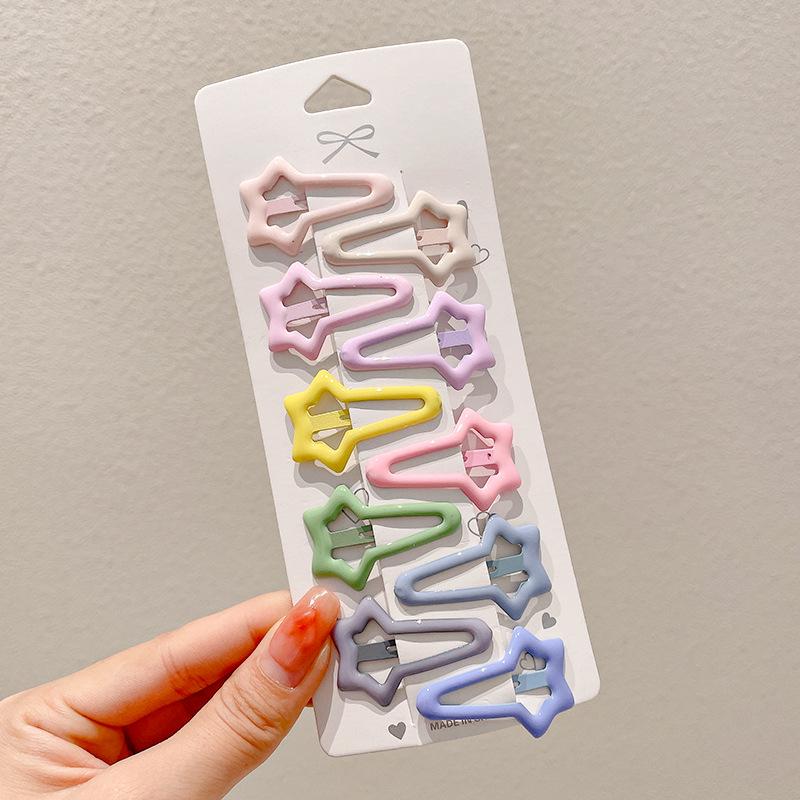 Y2K Dopamine Color Pentagram Small Hair Clip for Women & Kids - Cute Bangs & Side Hair Accessory