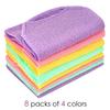 Linkidea Elastic Pull Strap Exfoliating Towels Bulk Wholesale Exfoliating Back Scrubber with Scrub Bath Deep Clean Skin for Body Shower 8-Pack Pack,