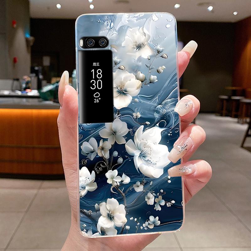 Phone Case For Meizu Pro 7 Case For Meizu Pro 7 Plus Capa Coque Flower Butterfly Thin Covers Transparent Soft Silicone TPU Cover