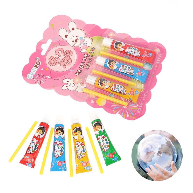 1/3Pcs Blowing Colorful Bubble Ball Plastic Balloon Won'T Burst Safe For Kids Boys Girls Gift Cartoon Magic Bubble Glue Toy