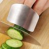 1PC/2PCS 8X5.7CM Stainless Steel Finger Protector with Double Ring Upgrade Hand Guard for Kitchen Chopping