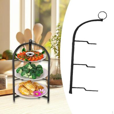 Pizza Pan Holder Dish Storage Foldable Hanging Kitchen Shelf Serving Stand Ingredient