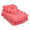 1/6 Bed Exquisite Dollhouse Miniature, for Bedroom Furnishing Accessories Decoration, with Mattress,