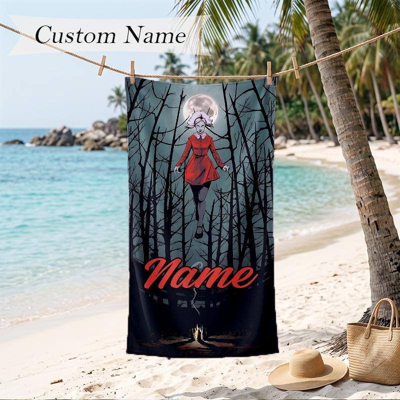 Sabrina Custom Name Printed Beach Towel Personalized Soft Towel For Swimming Beach Travel