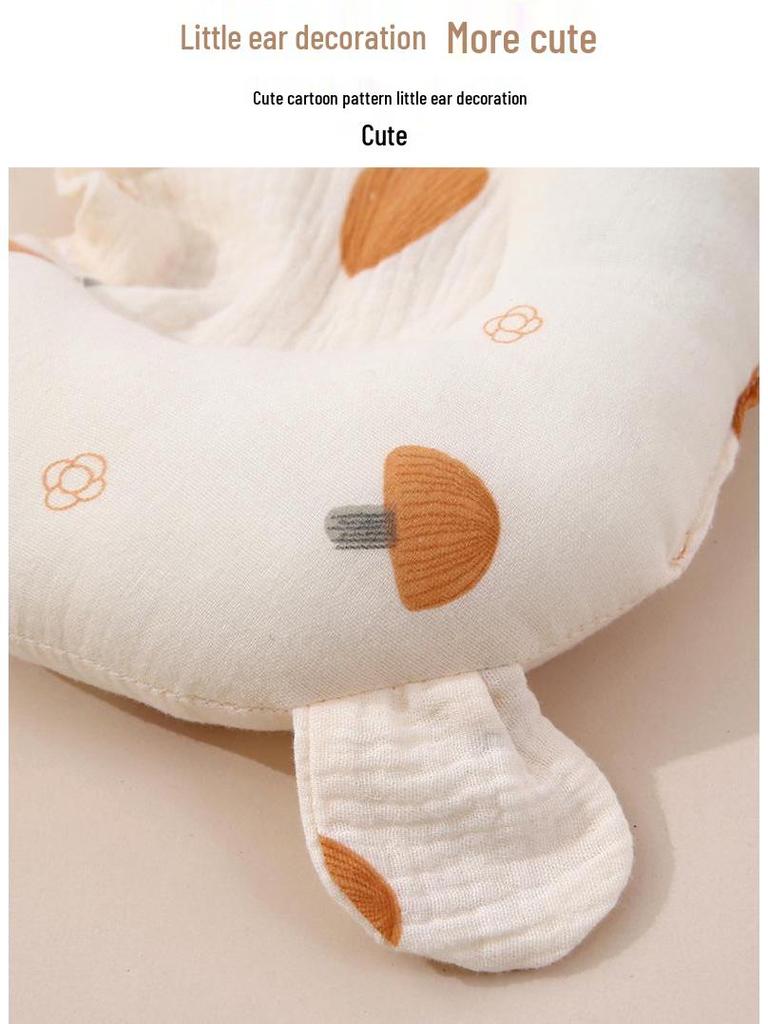 Breathable Baby Pillow for Head Shaping and Anti-Flat Head Correction - Sweat-Absorbent, Washable, Suitable for Autumn & Winter, Side Sleeping