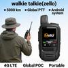 ZELLO Globale Android POC Gegensprechanlage für den Außenbereich, 5000 km, 4G, Mini, tragbar, für Flotten, bidirektionale Gegensprechanlage