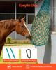 Hay Nets for Horses, 4PCS, 0.9 m Extended Length, 38 x 38 mm Holes, PE Material, with Four Carabiner Hooks, Hanging Slow Feed Hay Nets for Horses,